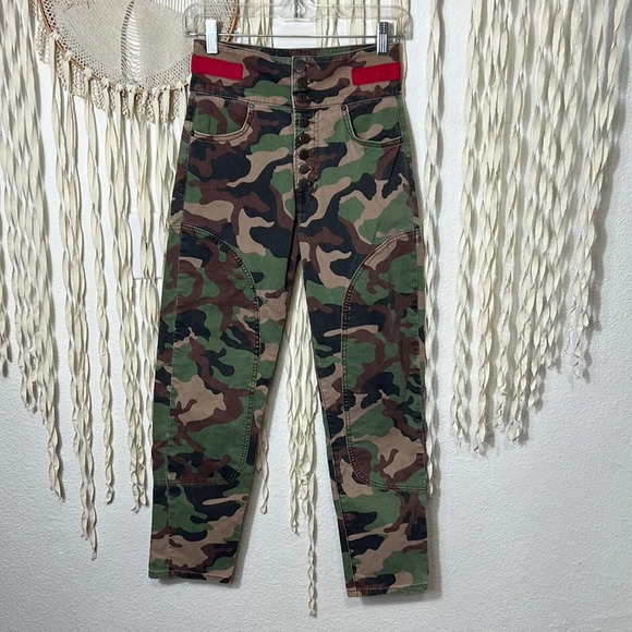 Veronica Beard Pants - Veronica Beard High Rise Kane Camo Straight Leg Pant Size 25
